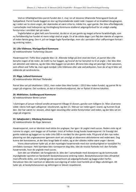 Årsrapport 2012 - Dansk Ornitologisk Forening