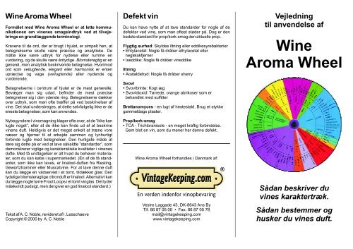 Wine Aroma Wheel - VintageKeeping.com