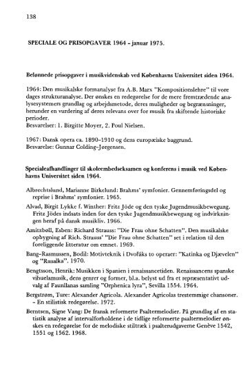 SPECIALE OG PRISOPGAVER 1964 - januar 1975 - dansk ...