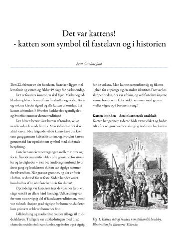 katten som symbol til fastelavn og i historien - Folkemuseet