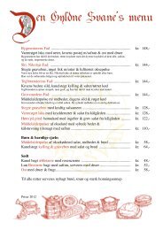 Den Gyldne Svane's menu - Middelaldercentret
