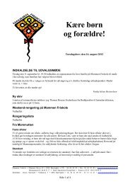 Kære børn og forældre! - Mammen Friskole