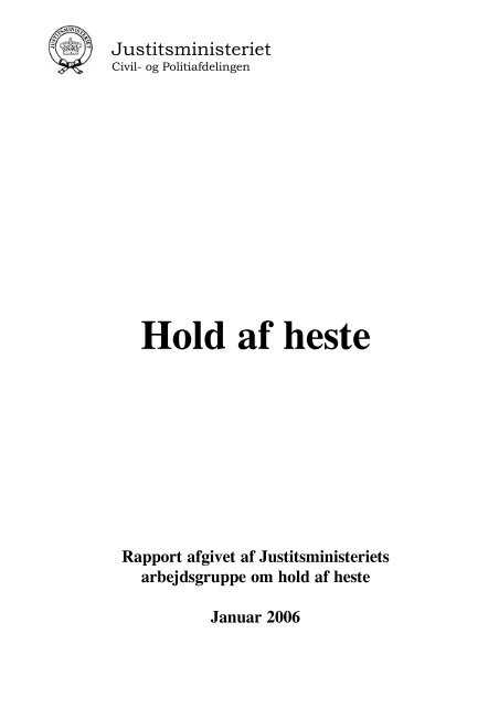 Rapport om hold af heste