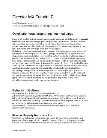 Director MX Tutorial 7