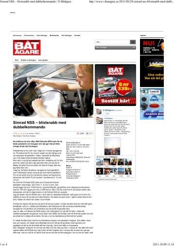 Simrad NSS – blixtsnabb med dubbelkommando | Vi Båtägare