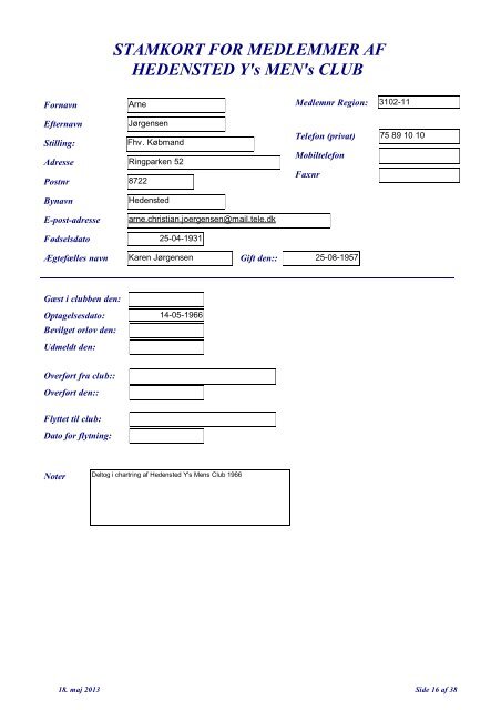 Klubinfo/Praesidie/Stamkort Klubmedlemmer_1.pdf - Hedensted Y's ...