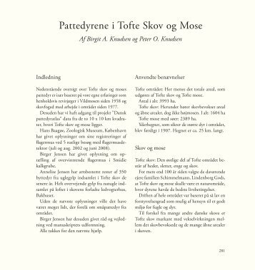 Pattedyrene i Tofte Skov og Mose - Aage V. Jensens Fonde