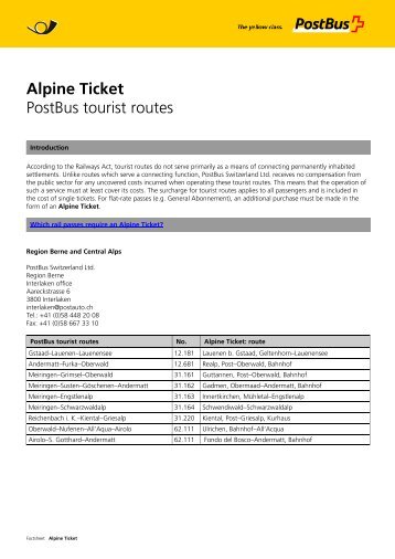 Alpine Ticket - Postauto