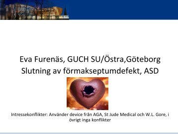 Eva Furenäs, GUCH SU/Östra,Göteborg Slutning av ...