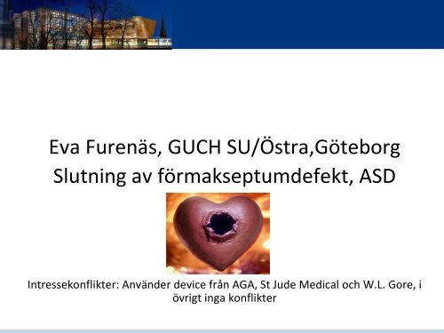 Eva Furenäs, GUCH SU/Östra,Göteborg Slutning av ...