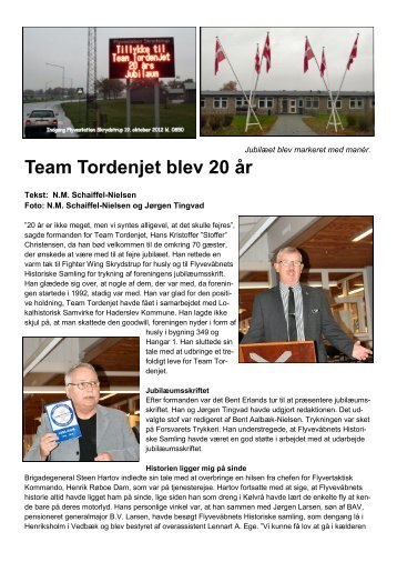 Team Tordenjet blev 20 år - Flyvevåbnets Historiske Samling