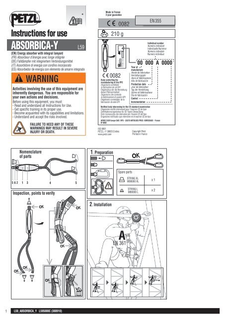 ABSORBICA-Y ABSORBICA-Y L59 - Petzl