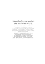 Årsregnskab for moderselskabet Novo Nordisk A/S for 2003
