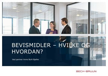 BEVISMIDLER – HVILKE OG HVORDAN? - Bech-Bruun