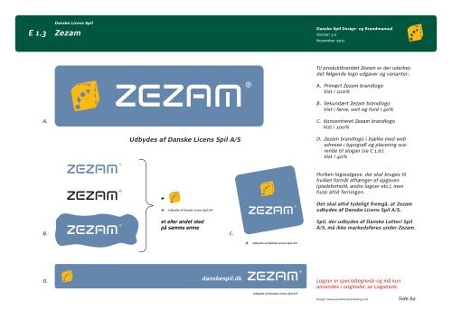 Hele designmanualen kan du se her - Danske Spil