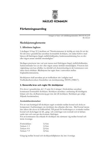 Reglemente för skolskjutsar.pdf - Nässjö kommun