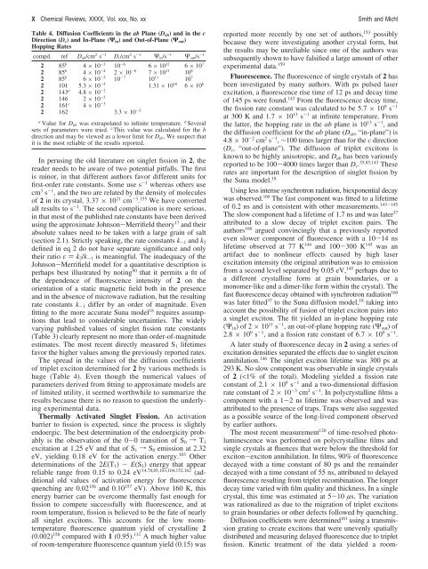 Singlet Fission - Department of Chemistry