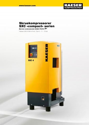 Skruekompressorer SXC »compact« serien - Kaeser Kompressorer ...