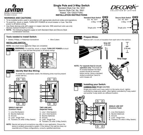 Leviton 3 Way Switch Wiring Diagram Decora from img.yumpu.com