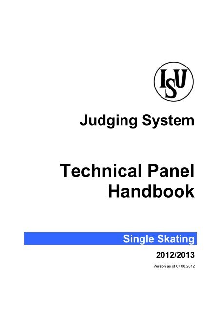 Technical Panel Handbook - Singles - US Figure Skating