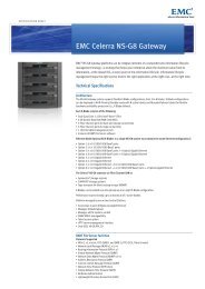 EMC Celerra NS-G8 Gateway - Open Storage Solutions