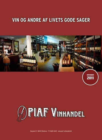 VIN OG ANDRE AF LIVETS GODE SAGER - Piaf Vinhandel