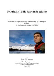 Friluftsliv i Nils Faarlunds tekster - Naturliv.no