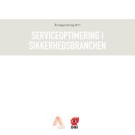 SERVICEOPTIMERING I SIKKERHEDSBRANCHEN - Service Platform