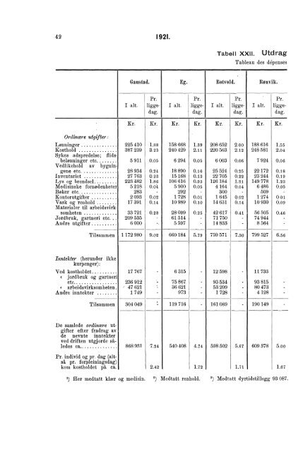 Sinnsykeasylenes Virksomhet 1921