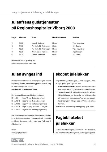personaleblad for Regionshospitalet Viborg, Skive, Kjellerup