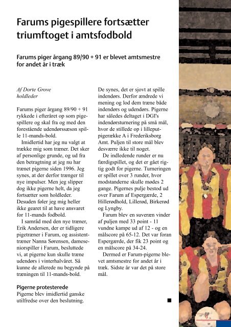 Farum Boldklub • Medlemsblad • Nr.11 • Forår 2003