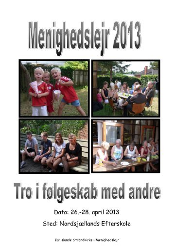 Menighedslejr-brochure - Karlslunde Strandkirke