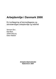 Arbejdsmiljø i Danmark 2000 - Det Nationale Forskningscenter for ...