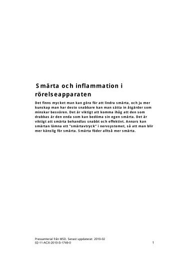 Smärta (PDF-document, 84 kB) - MSD
