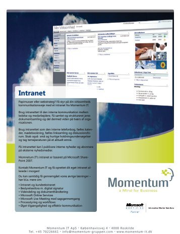 Intranet - Momentum Gruppen A/S