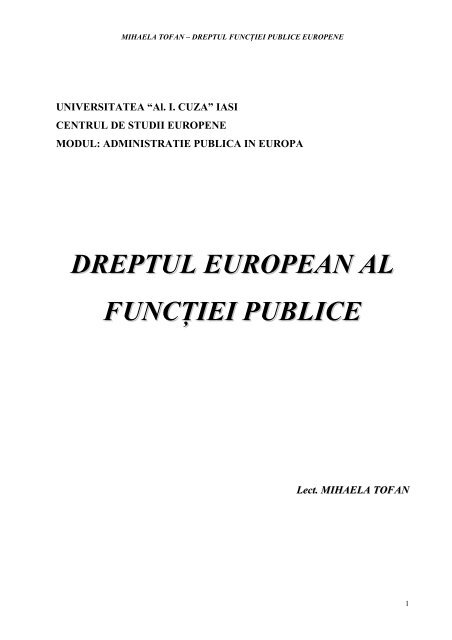 Dreptul functiei publice europene - CSE