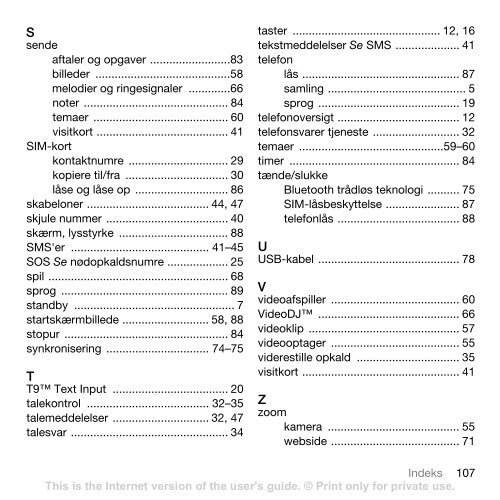 Indholdsfortegnelse Sony Ericsson Z610i - Brugte mobiler af Nokia ...