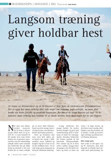 Langsom træning giver holdbar hest - Hestemagasinet.dk