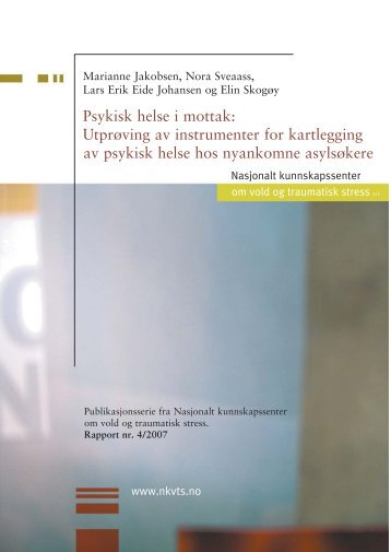 Psykisk helse i mottak - Nasjonalt kunnskapssenter om vold og ...