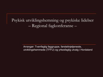 Kartleggingsverktøy for psykiske lidelser hos personer med ...