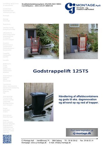 Gods trappelift 125TS - CJ Montage ApS