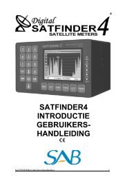 satfinder4 introductie gebruikers- handleiding - Sab Satellite