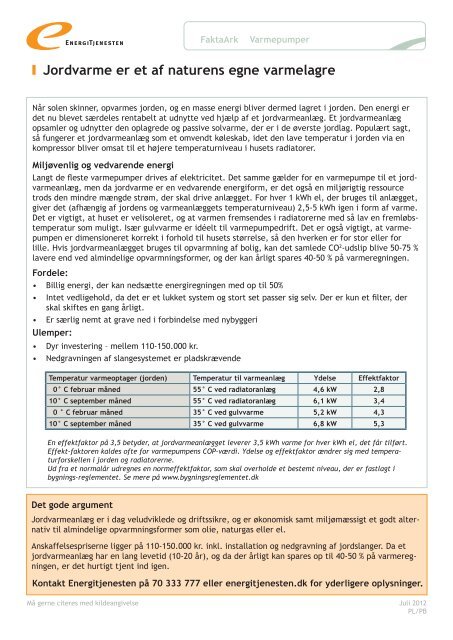 Jordvarme er et af naturens egne varmelagre - Energitjenesten