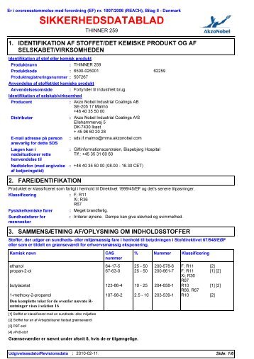 SIKKERHEDSDATABLAD - Carl Ras A/S