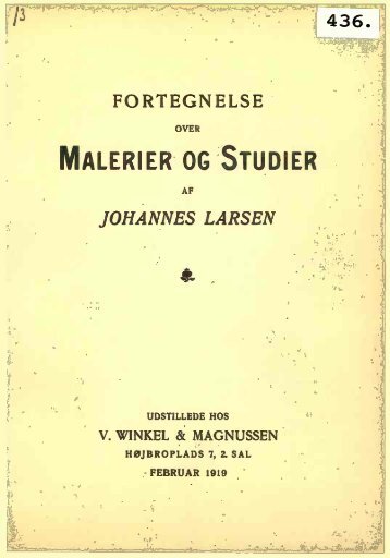 MALERIER OG STUDIER