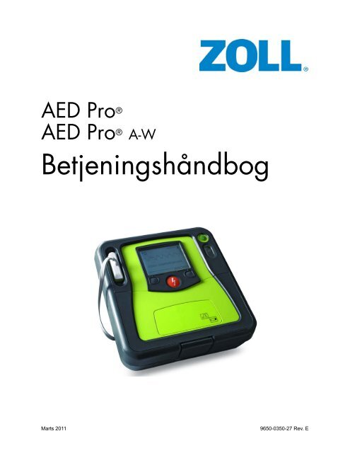Zoll Aed Pro Hjertestarter Hjertevagt Dk