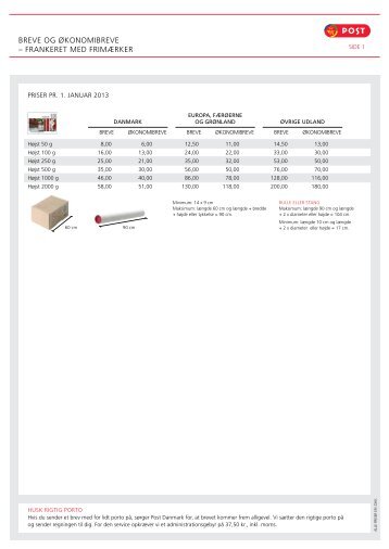 breve og økonomibreve – frankeret med frimærker - Post Danmark