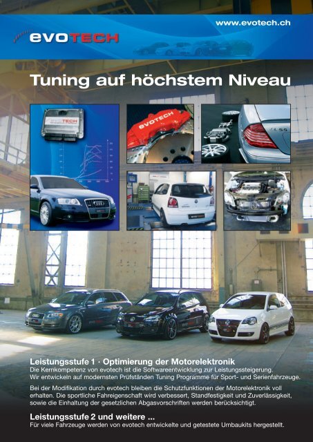 Tuning auf höchstem Niveau Leistungsstufe 1 - Evotech