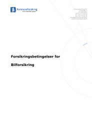 Forsikringsbetingelser for Bilforsikring