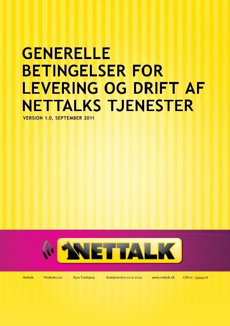 Nettalks generelle betingelser her